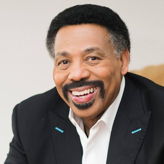 Dr. Tony Evans preaching during a worship service at Oak Cliff Bible Fellowship in Dallas, Texas.