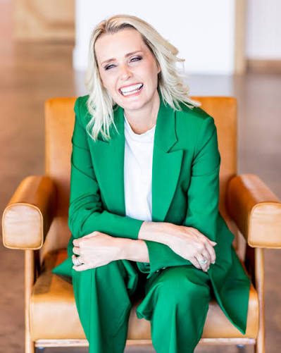 Charlotte Gambill speaking during an international Christian leadership conference.