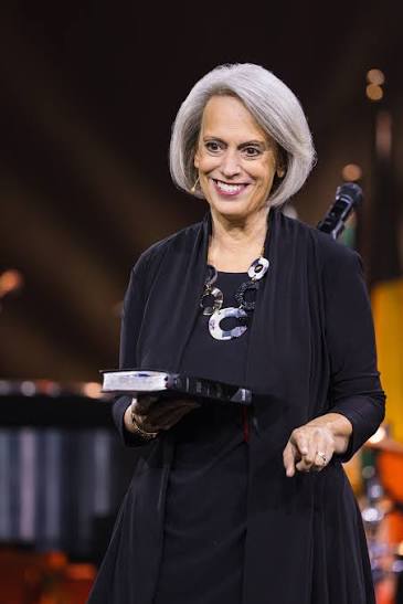 Nancy DeMoss Wolgemuth teaching the Bible during a Revive Our Hearts women's conference.